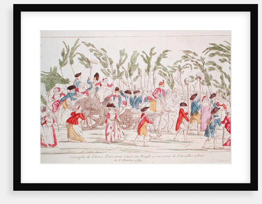 The Triumphant Parisian Army Returning to Paris from Versailles, 6th October 1789 by French School
