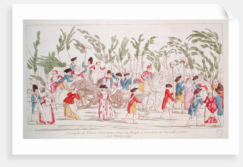The Triumphant Parisian Army Returning to Paris from Versailles, 6th October 1789 by French School