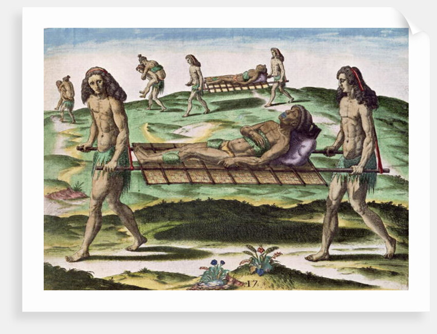 Hermaphrodites Transporting the Injured by Th. after Le Moyne J.(de Morgues) (1533-88) Bry