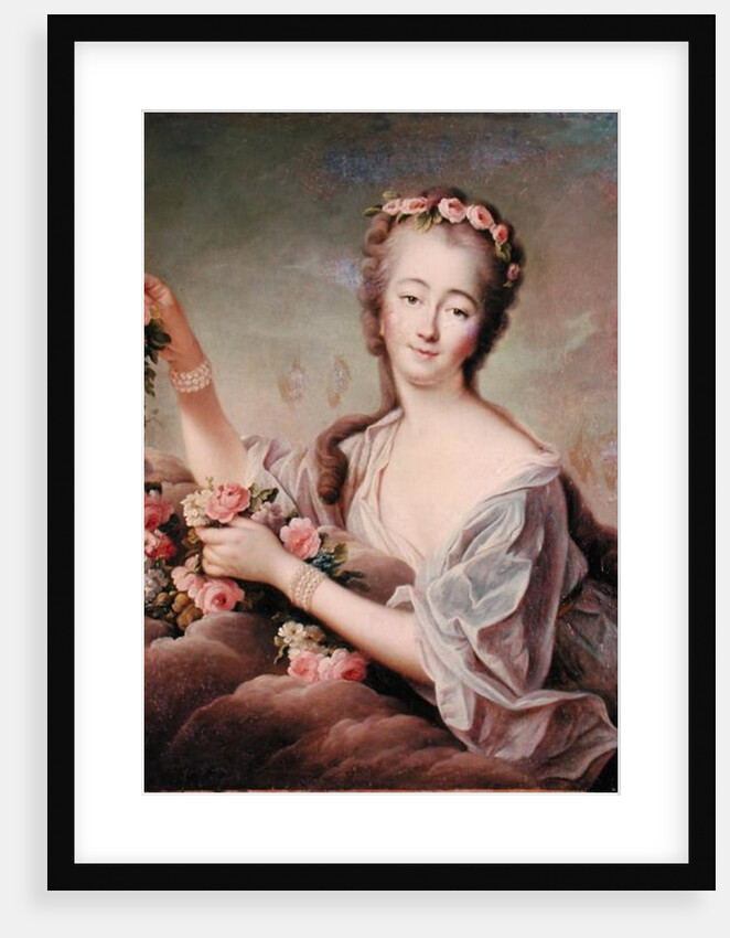 Portrait of the Countess du Barry as Flora by Francois-Hubert Drouais