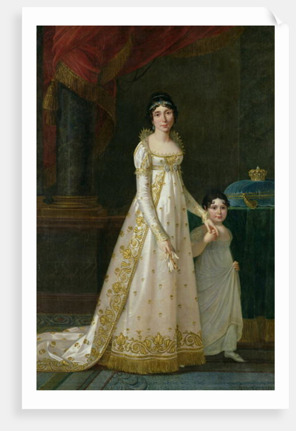 Portrait of Marie-Julie Clary Queen of Naples with her daughter Zenaide Bonaparte 1807 by Robert Lefevre
