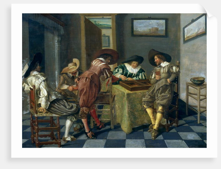 The Game of Backgammon by Dirck Hals