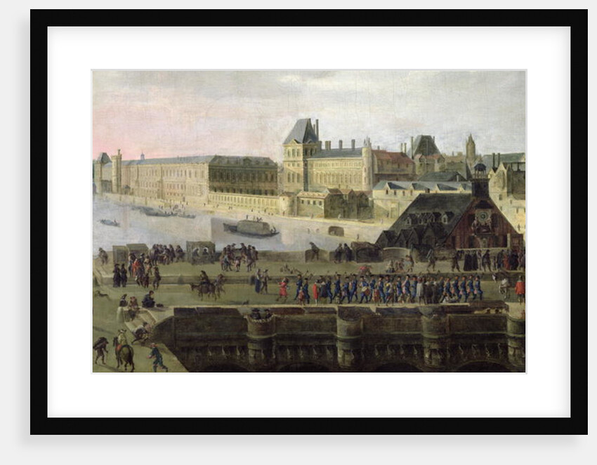 View of the Pont-Neuf and the River Seine looking downstream by Flemish School
