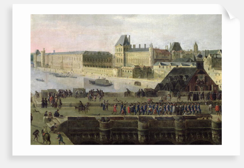 View of the Pont-Neuf and the River Seine looking downstream by Flemish School