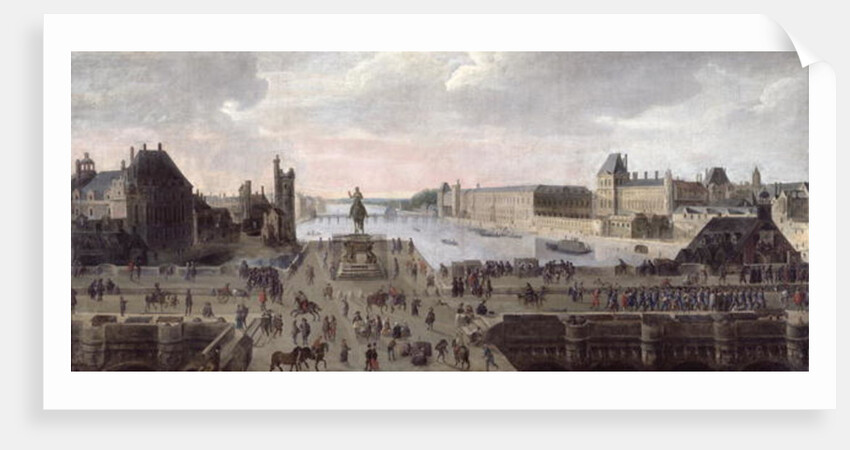 View of the Pont-Neuf and the River Seine looking downstream, c.1633 by Flemish School