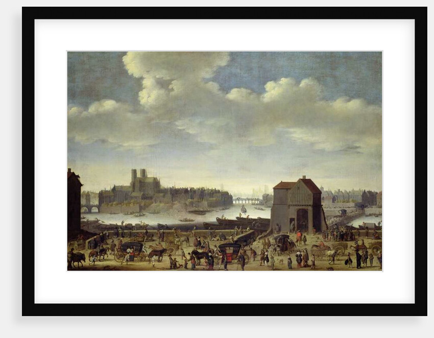 View of the Bridge and Quai de la Tournelle, c.1645 by Theodor Matham