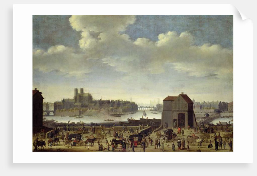 View of the Bridge and Quai de la Tournelle, c.1645 by Theodor Matham