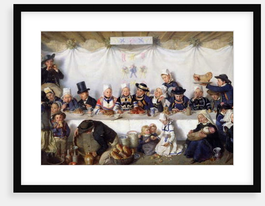 The Wedding Feast of Corentin Le Guerveur and Anne-Marie Kerinvel, 1880 by Victor Marie Roussin