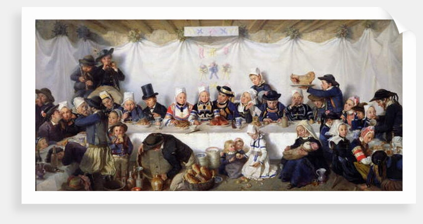 The Wedding Feast of Corentin Le Guerveur and Anne-Marie Kerinvel, 1880 by Victor Marie Roussin