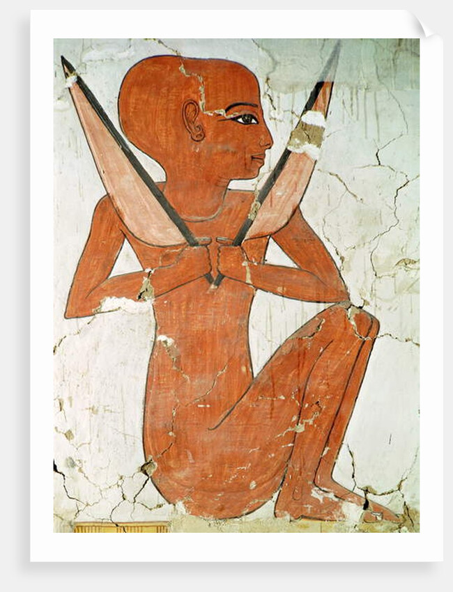 Guardian at fifth gate of Osiris' kingdom Henty-reki by Egyptian 19th Dynasty