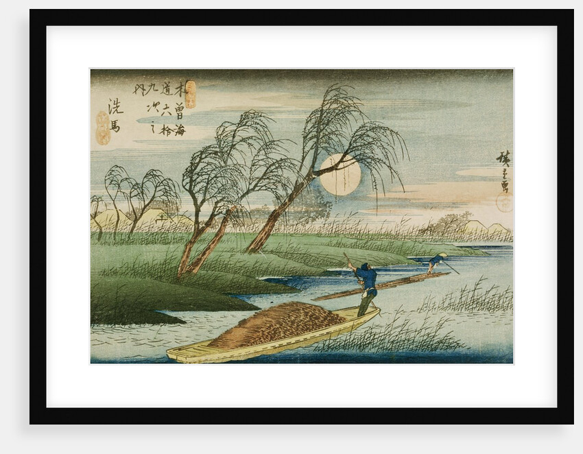 Full Moon at Seba by Ando or Utagawa Hiroshige