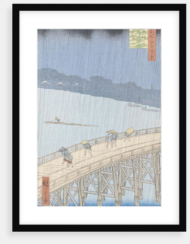 Sudden Shower on Ohashi Bridge at Ataka by Utagawa Hiroshige