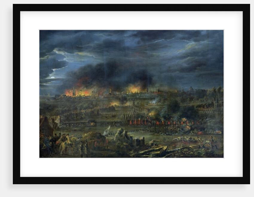 The Bombardment of Lille in 1792 by Francois Louis Joseph Watteau