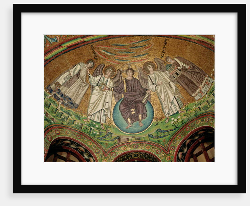 Christ surrounded by two angels, St. Vitalis and Bishop Ecclesius by Byzantine School