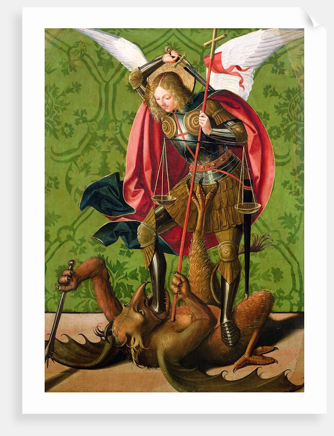 St. Michael Killing the Dragon, 16th century by Josse Lieferinxe
