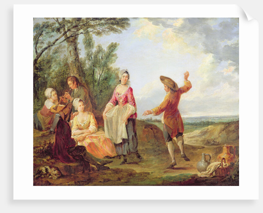 The Rustic Dance by Francois Louis Joseph Watteau