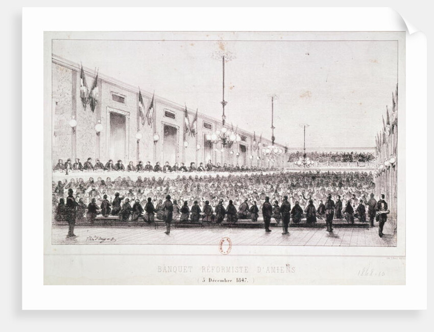 Reformist Banquet at Amiens, 5th December 1847 by French School