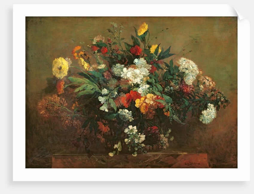 Flowers by Ferdinand Victor Eugene Delacroix