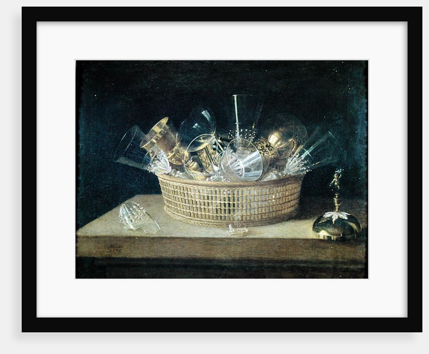 Still Life with a Basket of Glasses, 1644 by Sebastian Stoskopff