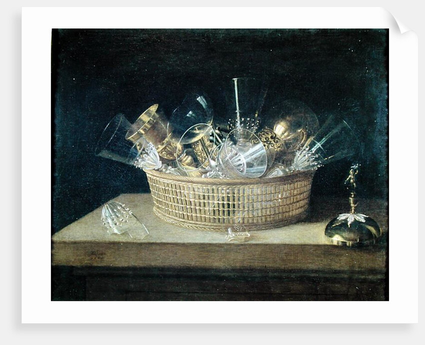 Still Life with a Basket of Glasses, 1644 by Sebastian Stoskopff