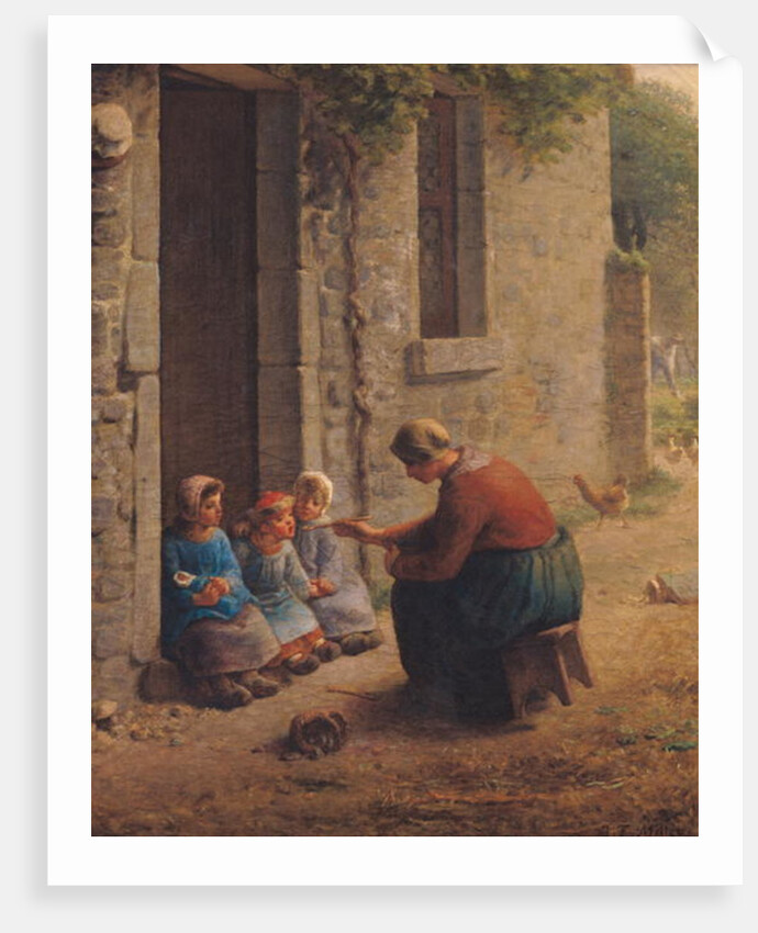 Feeding the Young, 1850 by Jean-Francois Millet