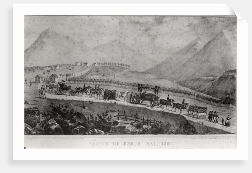 The Funeral Cortege of Napoleon Bonaparte at Saint Helena, 9th May 1821 by Jean Joseph Benjamin Constant