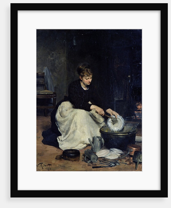 The Kitchen Maid Washing-Up, 19th century by Victor Gabriel Gilbert