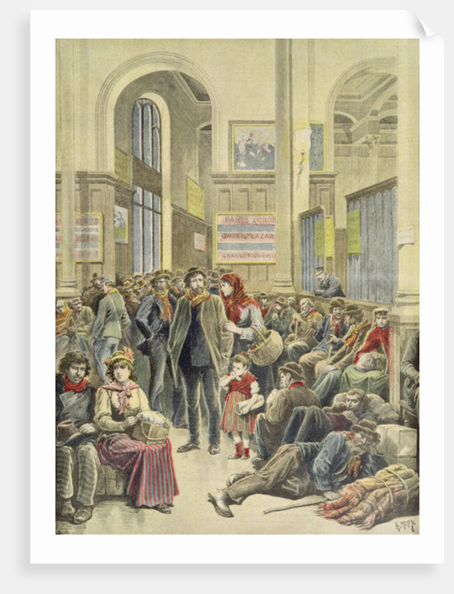 Italian Emigrants at Gare Saint-Lazare by Henri Meyer