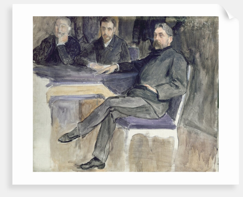 Study for a Portrait of Stephane Mallarme and his Friends from 'La Revue Independante', 1889 by Jacques-Emile Blanche