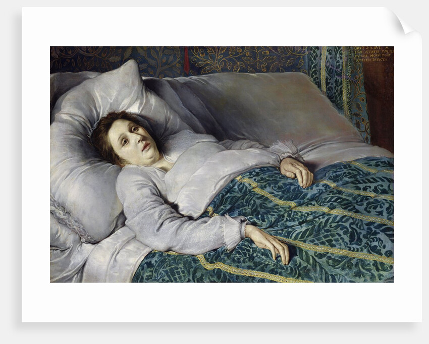 Young Woman on her Death Bed, 1621 posters & prints by Flemish School