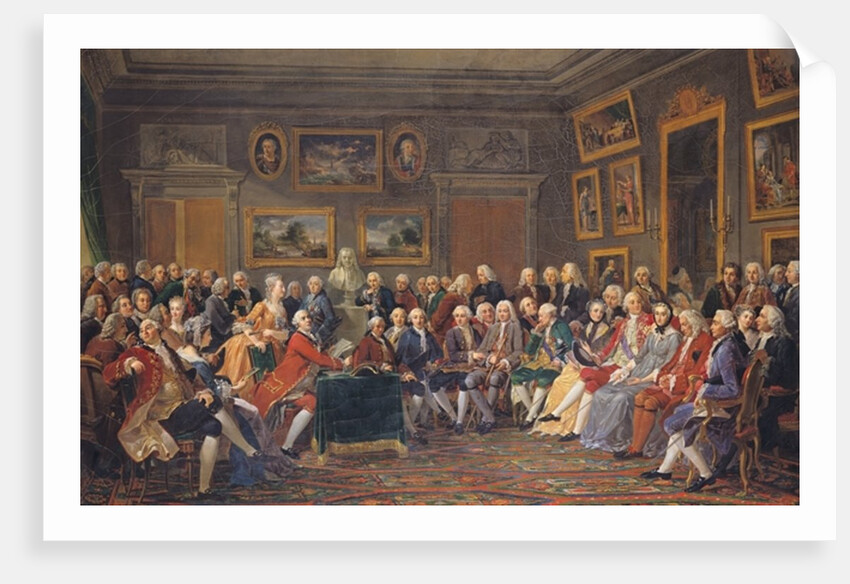 Reading of Voltaire's tragedy 'L'Orphelin de la Chine' in 1755 in the salon of Madame Geoffrin, 1812 by Anicet-Charles Lemonnier