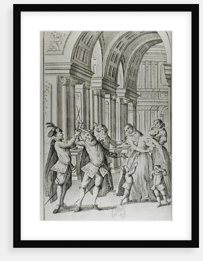 Illustration from the frontispiece of 'Ines de Castro' by Antoine Houdar de La Motte engraved by Ferdinando Fambrini by Giuseppe Paladini