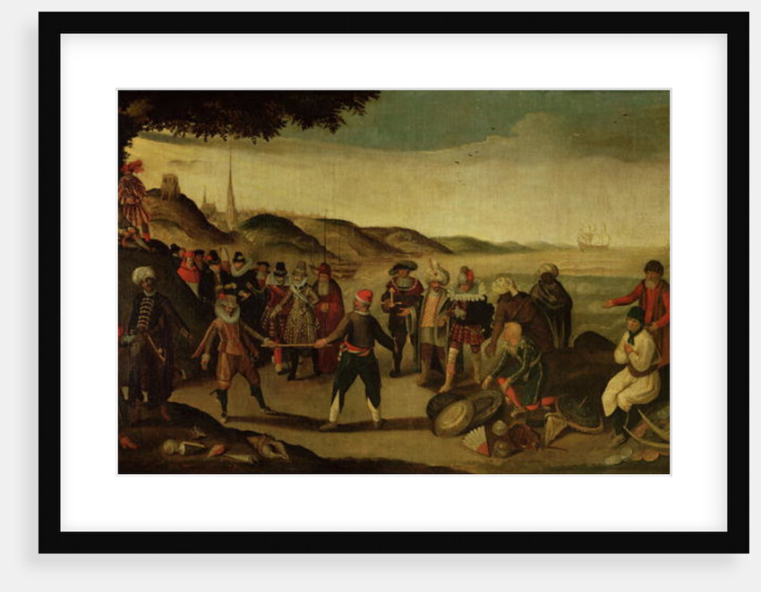 The Dispute over the Golden Baton or The Dispute between the Spanish and the Dutch over Trade in the Indies, 1609 by French School