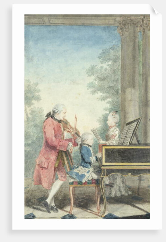 Leopold Mozart and his Children Wolfgang Amadeus and Maria Anna 1764 by Louis Carrogis Carmontelle