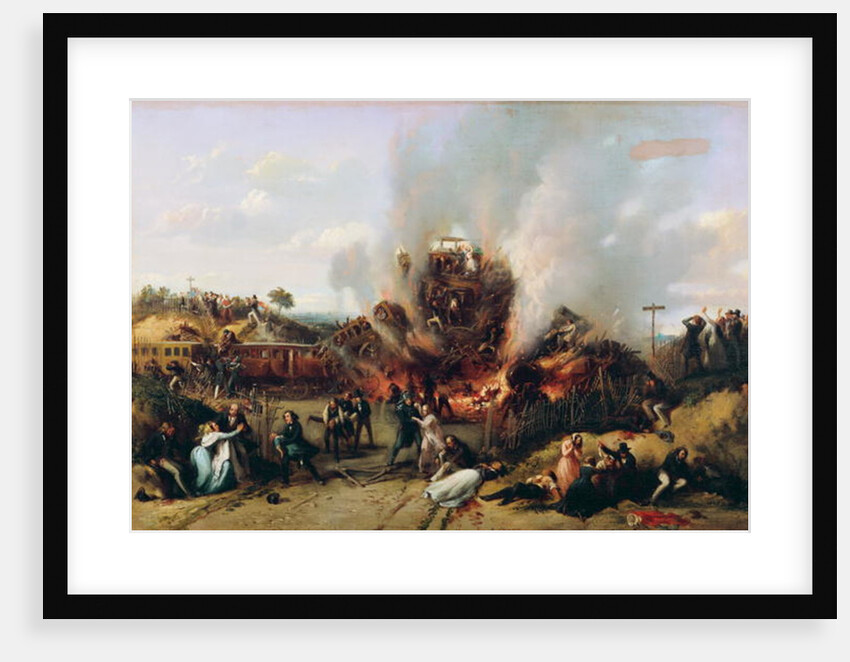 Disaster on the Railway between Versailles and Bellevue, 8th May 1842 by A Provost