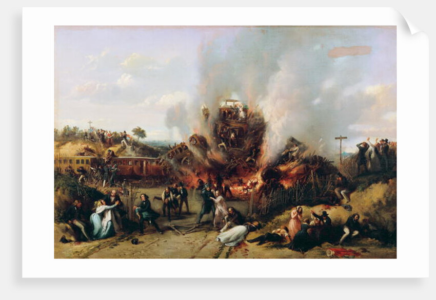 Disaster on the Railway between Versailles and Bellevue, 8th May 1842 by A Provost