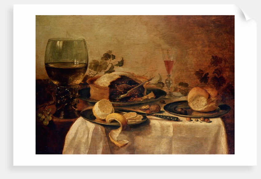 Still Life with Fruit Pie, 1635 by Willem Claesz. Heda