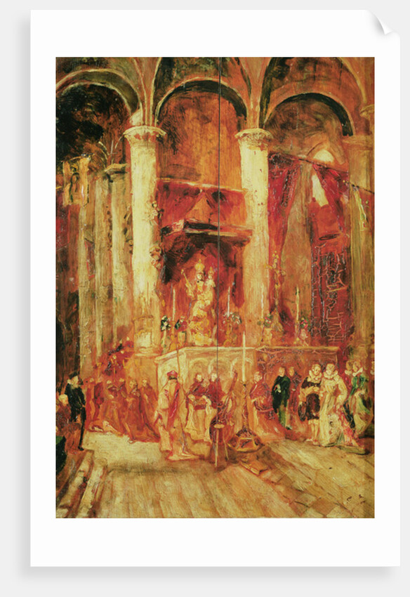 Procession in a Church by Jean-Baptiste Isabey