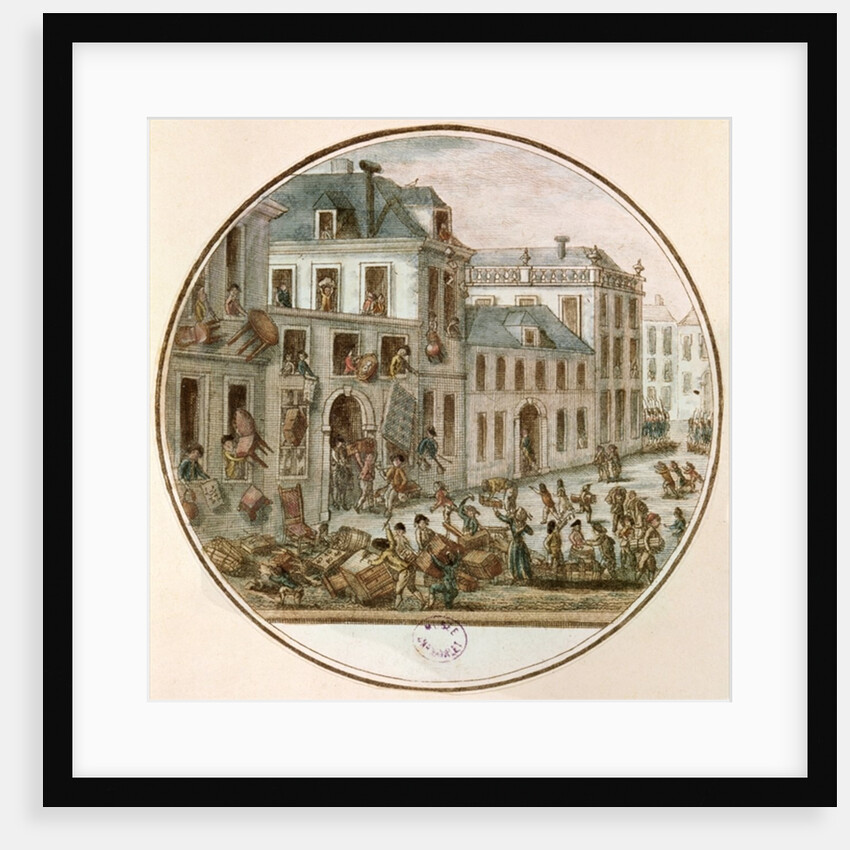 The Reveillon Riot of April, 1789 by French School