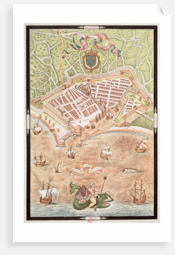 Fascimile of a Plan of Le Havre in 1583 by Jacques Devaulx