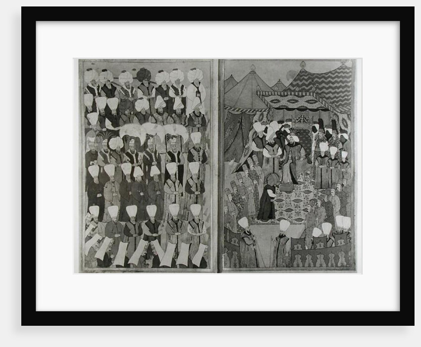 Sultan Ahmed III Distributing Money in front of the Kiosk of Baghdad during the Circumcision Ceremonies by Levni Levni