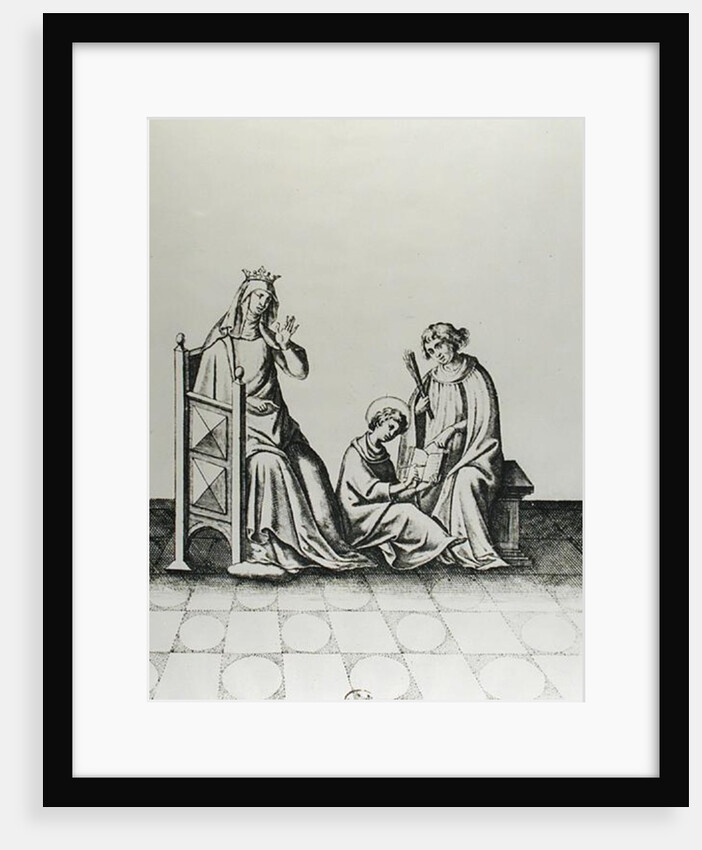 Blanche de Castille Queen of France and her Son Louis at his Studies by French School