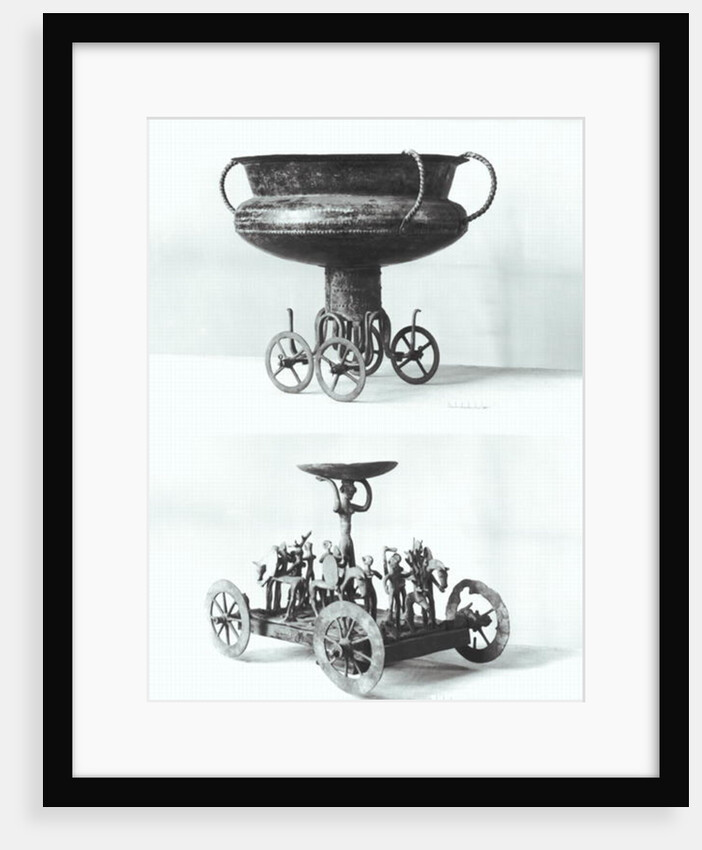 Two votive chariots for collecting rainwater by Age Bronze