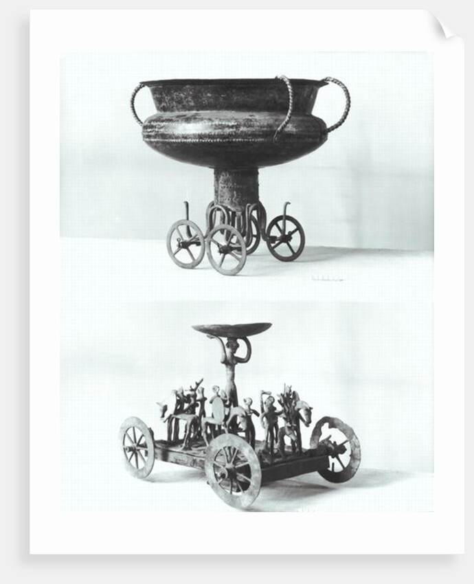 Two votive chariots for collecting rainwater by Age Bronze