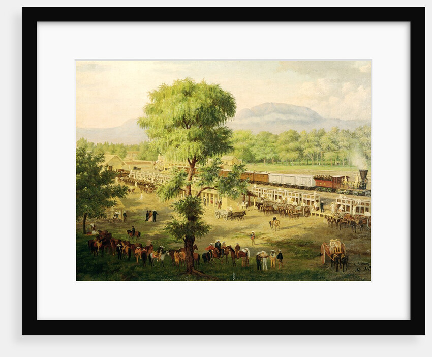 Railway in the Valley of Mexico, 1869 by Luiz Coto