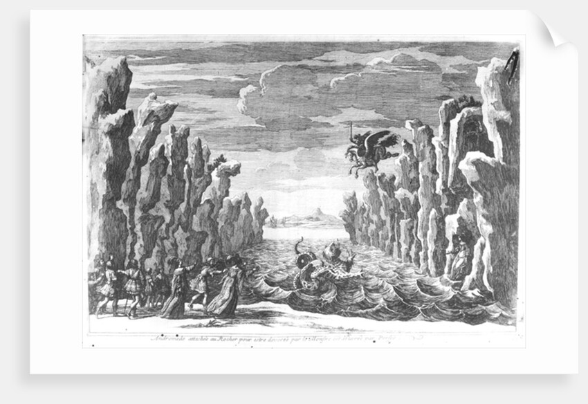 Set design by Torelli for 'Andromede' by Pierre Corneille by Francois Chauveau