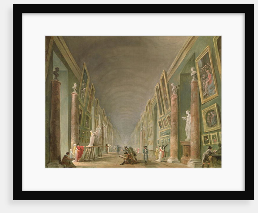 The Grand Gallery of the Louvre between 1801 and 1805 by Hubert Robert