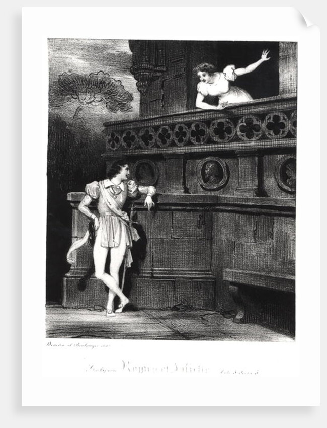 Scene from Act III of 'Romeo and Juliet' by William Shakespeare by Achille Deveria