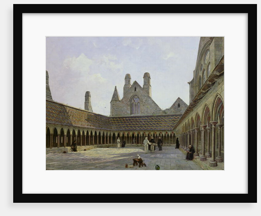 The Cloister of Mont Saint-Michel by Emmanuel Lansyer