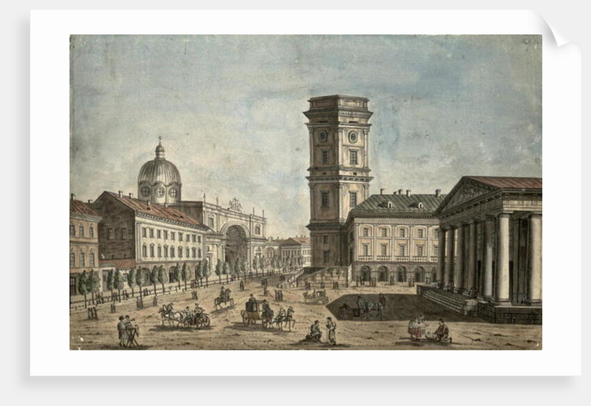 View of Nevsky Prospekt, St. Petersburg, 1810 by Fedor Aleksandrovich Vasiliev